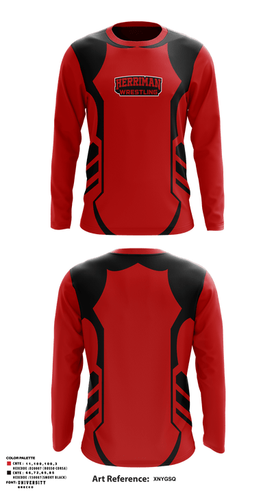 Herriman Wrestling 51123612 Long Sleeve Performance Shirt - 1