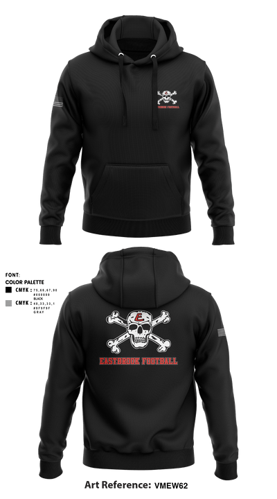 Eastbrook Football 7240333 Hoodie - 2