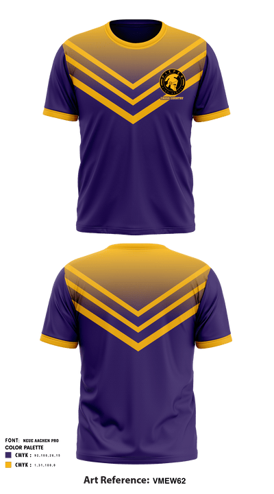 Pieper High School Cross Country 70107216 Short Sleeve Performance Shirt - 3