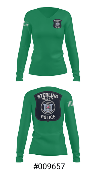 Women's Long Sleeve Vneck Shirt, , Police, Teamtime, Team time, sublimation, custom sports apparel, team uniforms, spirit wear, spiritwear, sports uniforms, custom shirts, team store, custom team store, fundraiser sports, apparel fundraiser