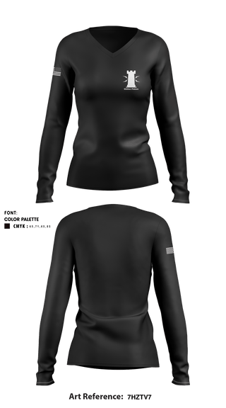 Women's Long Sleeve Vneck Shirt, , Marines, Teamtime, Team time, sublimation, custom sports apparel, team uniforms, spirit wear, spiritwear, sports uniforms, custom shirts, team store, custom team store, fundraiser sports, apparel fundraiser