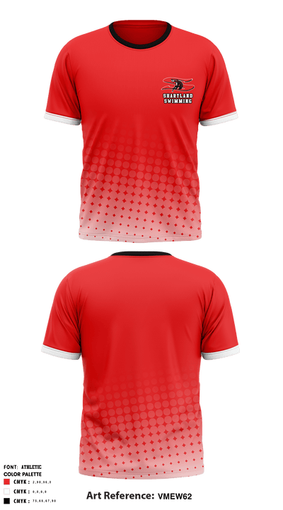 Sharyland High School Swimming 27265437 Short Sleeve Performance Shirt - 1