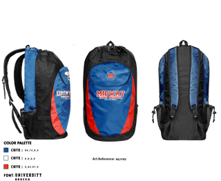 Gear Bag, Midway High School Volleyball, Women's Volleyball, Teamtime, Team time, sublimation, custom sports apparel, team uniforms, spirit wear, spiritwear, sports uniforms, custom shirts, team store, custom team store, fundraiser sports, apparel fundraiser