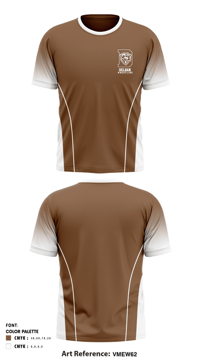 Delran High School Wrestling 89684871 Short Sleeve Rash Guard Shirt - 1