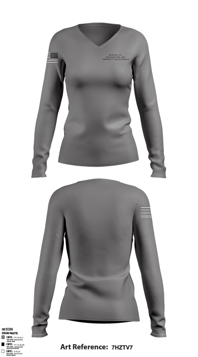 Central Ky Contracting and Property Maintenance 48249891 Women's Long Sleeve V-neck Shirt - 1