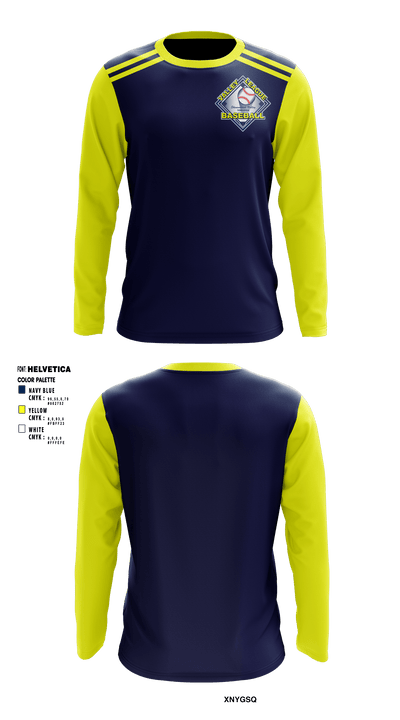 Valley Baseball League 3936666 Long Sleeve Performance Shirt - 2