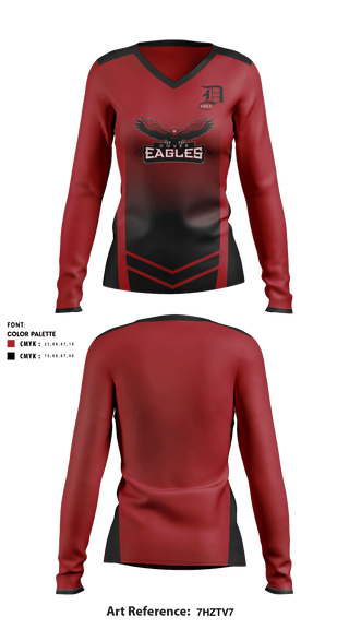 Women's Long Sleeve Vneck Shirt, Dover Area High School Golf, Golf, Teamtime, Team time, sublimation, custom sports apparel, team uniforms, spirit wear, spiritwear, sports uniforms, custom shirts, team store, custom team store, fundraiser sports, apparel fundraiser