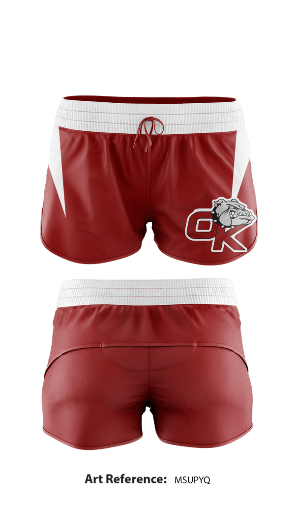 Track Shorts, Okanogan High School Cheer, School Spirit Store, Teamtime, Team time, sublimation, custom sports apparel, team uniforms, spirit wear, spiritwear, sports uniforms, custom shirts, team store, custom team store, fundraiser sports, apparel fundraiser