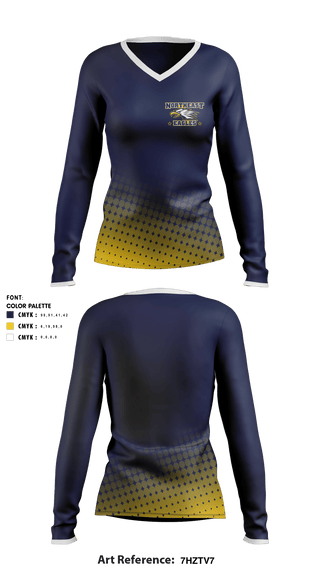 Women's Long Sleeve Vneck Shirt, Northeast High School Swimming, School Spirit Store, Teamtime, Team time, sublimation, custom sports apparel, team uniforms, spirit wear, spiritwear, sports uniforms, custom shirts, team store, custom team store, fundraiser sports, apparel fundraiser