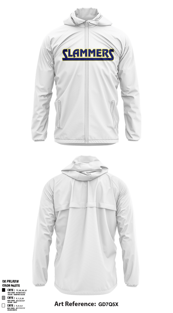 Windbreaker, Slammers FP, Softball, Teamtime, Team time, sublimation, custom sports apparel, team uniforms, spirit wear, spiritwear, sports uniforms, custom shirts, team store, custom team store, fundraiser sports, apparel fundraiser