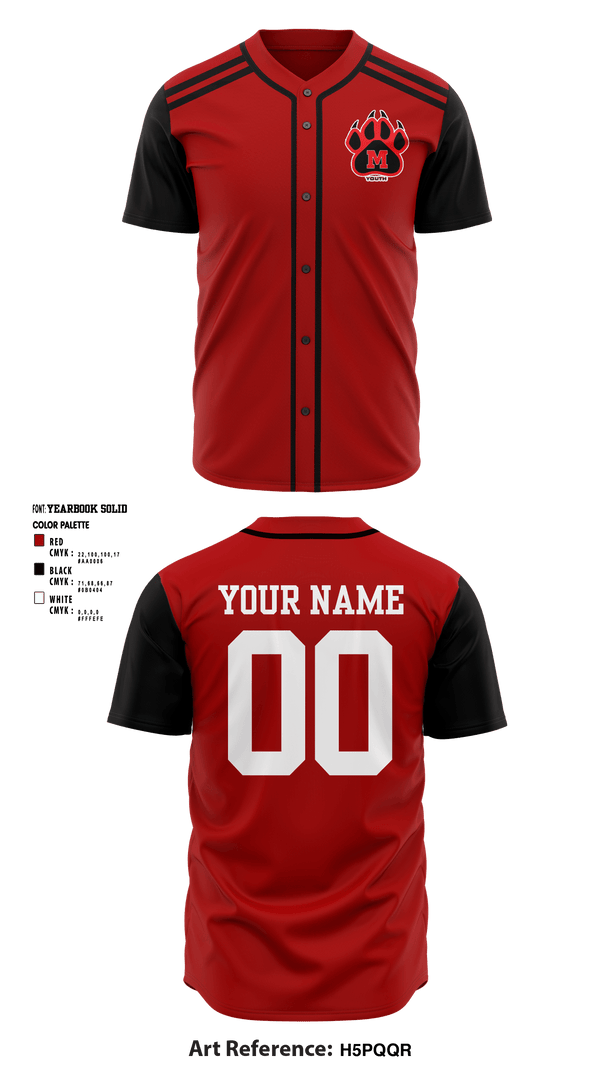 Full Button Baseball Jersey, Maypearl Youth Baseball & Softball, Baseball, Teamtime, Team time, sublimation, custom sports apparel, team uniforms, spirit wear, spiritwear, sports uniforms, custom shirts, team store, custom team store, fundraiser sports, apparel fundraiser