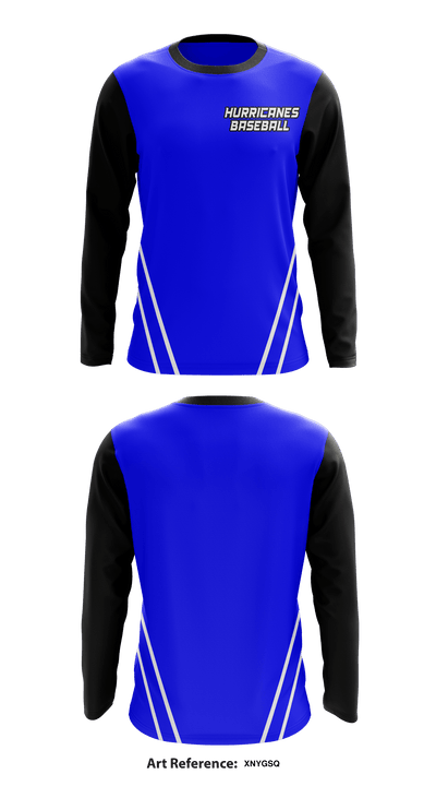 Hurricanes Baseball 17478298 Long Sleeve Performance Shirt - 1