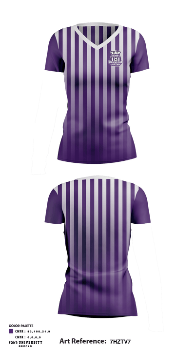 Diamond Bar Ayso Soccer 90129957 Women's Short Sleeve V-neck Shirt - 1