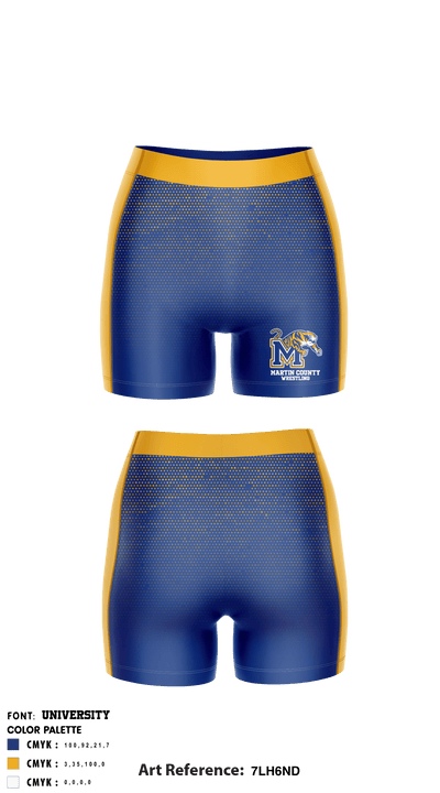 Martin County High School Wrestling 40535118 Compression Shorts - 2