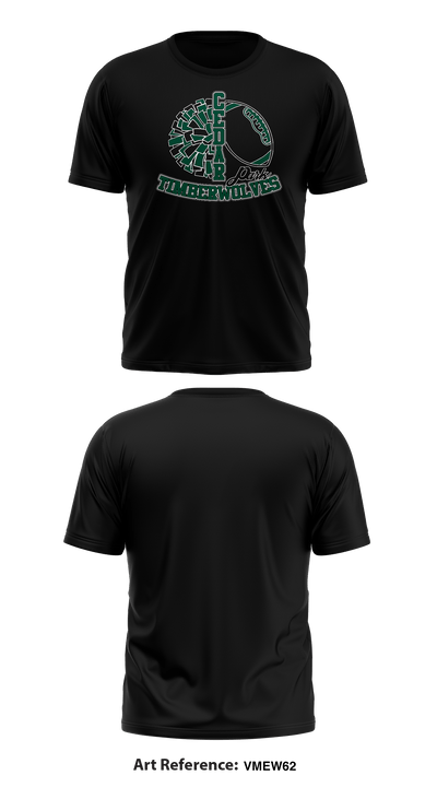 Cedar Park Timberwolves 13556335 Short Sleeve Performance Shirt - 4