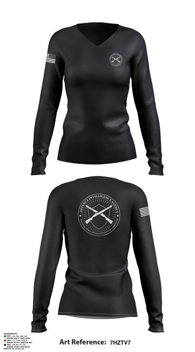 DIA 53596976 Women's Long Sleeve V-neck Shirt - 3