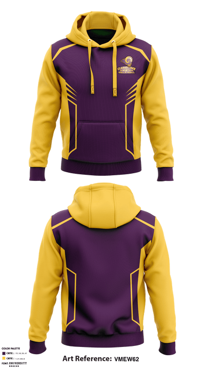 Clarkstown North High School Volleyball 27613067 Hoodie - 1