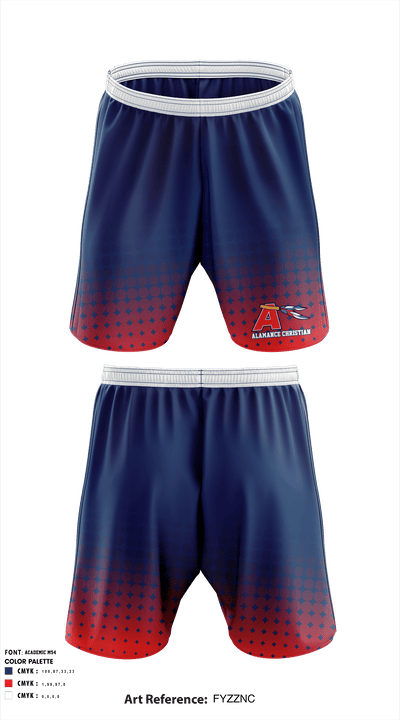 Alamance Christian Golf 92422311 Athletic Shorts With Pockets - 1