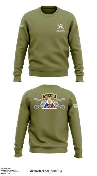 Crew Neck Sweatshirt, , Army, Teamtime, Team time, sublimation, custom sports apparel, team uniforms, spirit wear, spiritwear, sports uniforms, custom shirts, team store, custom team store, fundraiser sports, apparel fundraiser