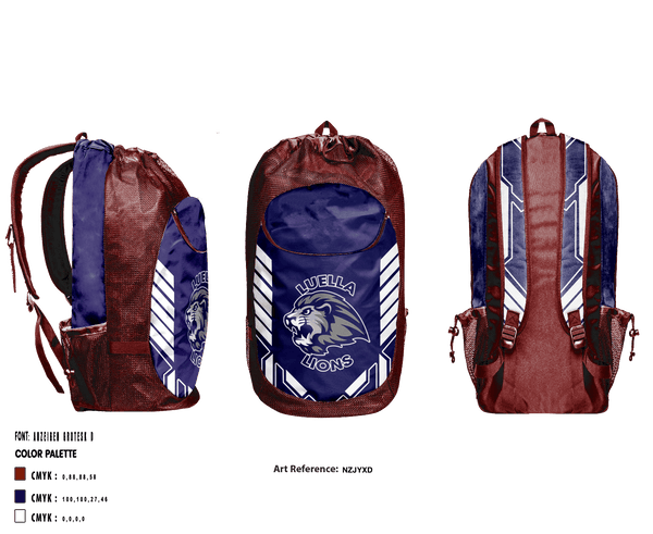 Gear Bag, Luella Middle School Football, Football, Teamtime, Team time, sublimation, custom sports apparel, team uniforms, spirit wear, spiritwear, sports uniforms, custom shirts, team store, custom team store, fundraiser sports, apparel fundraiser