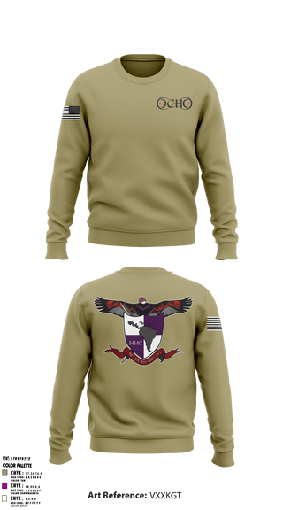 Crew Neck Sweatshirt, 98th CA BN98th HHC CA BN TAN, Army, Teamtime, Team time, sublimation, custom sports apparel, team uniforms, spirit wear, spiritwear, sports uniforms, custom shirts, team store, custom team store, fundraiser sports, apparel fundraiser