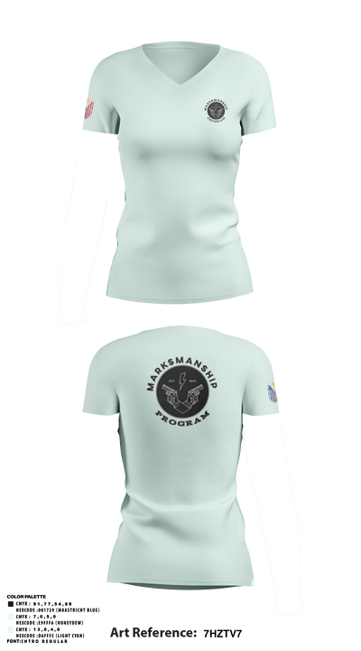 The Marksman Program 63929339 Women's Short Sleeve V-neck Shirt - 2