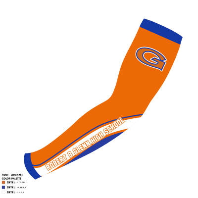 Robert B Glenn High School Football 30950634 Arm Sleeve - 1