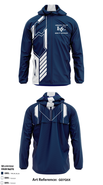 Lebanon Valley College Soccer 8471507 Windbreaker - 1