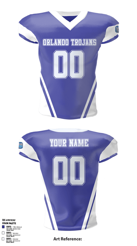 Football Jersey, Orland Trojans Football, Football, Teamtime, Team time, sublimation, custom sports apparel, team uniforms, spirit wear, spiritwear, sports uniforms, custom shirts, team store, custom team store, fundraiser sports, apparel fundraiser