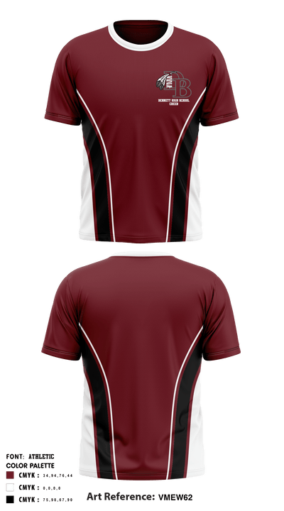 Bennett High School cheer 23557518 Short Sleeve Performance Shirt - 1