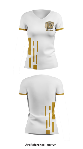 Bulldogs 43162386 Women's Short Sleeve V-neck Shirt - 1