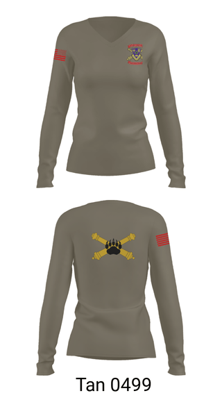 Women's Long Sleeve Vneck Shirt, , Army, Teamtime, Team time, sublimation, custom sports apparel, team uniforms, spirit wear, spiritwear, sports uniforms, custom shirts, team store, custom team store, fundraiser sports, apparel fundraiser
