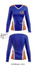 Robert B Glenn High School Golf 80901007 Women's Long Sleeve V-neck Shirt - 2