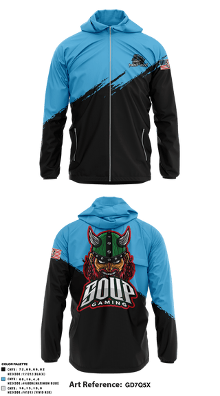 Windbreaker, Frosted Vipers, E-Sports, Teamtime, Team time, sublimation, custom sports apparel, team uniforms, spirit wear, spiritwear, sports uniforms, custom shirts, team store, custom team store, fundraiser sports, apparel fundraiser