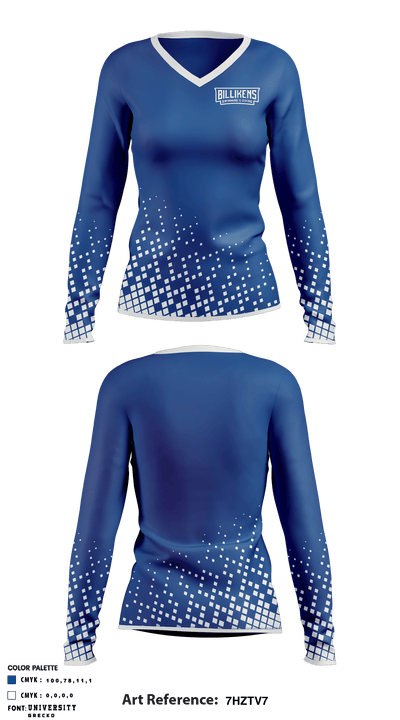 Saint Louis University Swimming & Diving 45176725 Women's Long Sleeve V-neck Shirt - 1
