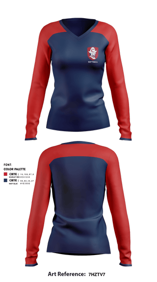 Women's Long Sleeve Vneck Shirt, Coronado High School Softball, Softball, Teamtime, Team time, sublimation, custom sports apparel, team uniforms, spirit wear, spiritwear, sports uniforms, custom shirts, team store, custom team store, fundraiser sports, apparel fundraiser