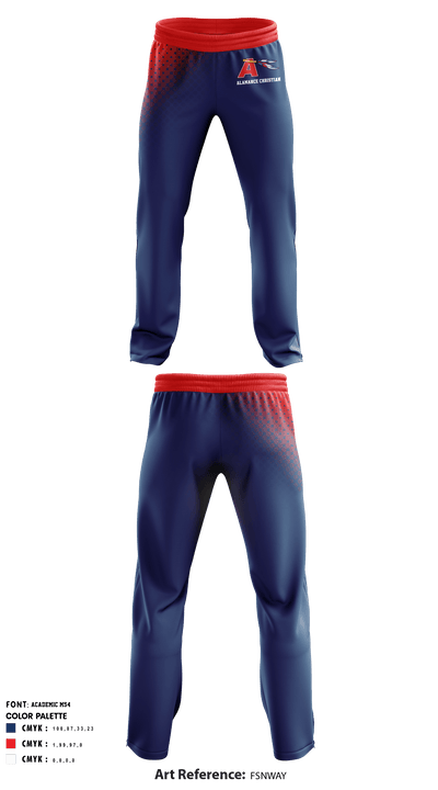 Alamance Christian Golf 92422311 Sweatpants - 1