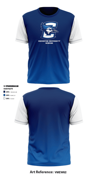 Short Sleeve Performance Shirt, Creighton University Rowing, School Spirit Store, Teamtime, Team time, sublimation, custom sports apparel, team uniforms, spirit wear, spiritwear, sports uniforms, custom shirts, team store, custom team store, fundraiser sports, apparel fundraiser