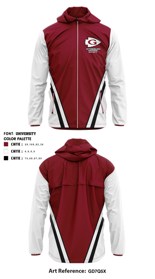 Windbreaker, Gettysburg Area HS Cross Country, Cross Country, Teamtime, Team time, sublimation, custom sports apparel, team uniforms, spirit wear, spiritwear, sports uniforms, custom shirts, team store, custom team store, fundraiser sports, apparel fundraiser