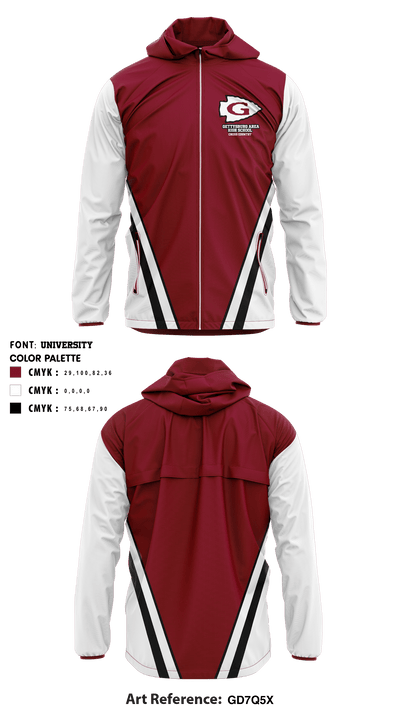 Gettysburg Area HS Cross Country 47898382 Windbreaker - 1