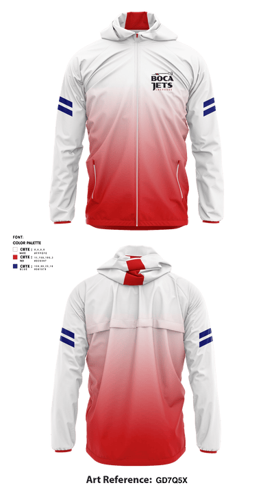 Boca Jets Lacrosse 69772403 Windbreaker - 1