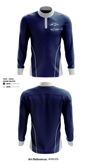 Quarter Zip Jacket, Wiley Ladies Basketball, Women's Basketball, Teamtime, Team time, sublimation, custom sports apparel, team uniforms, spirit wear, spiritwear, sports uniforms, custom shirts, team store, custom team store, fundraiser sports, apparel fundraiser