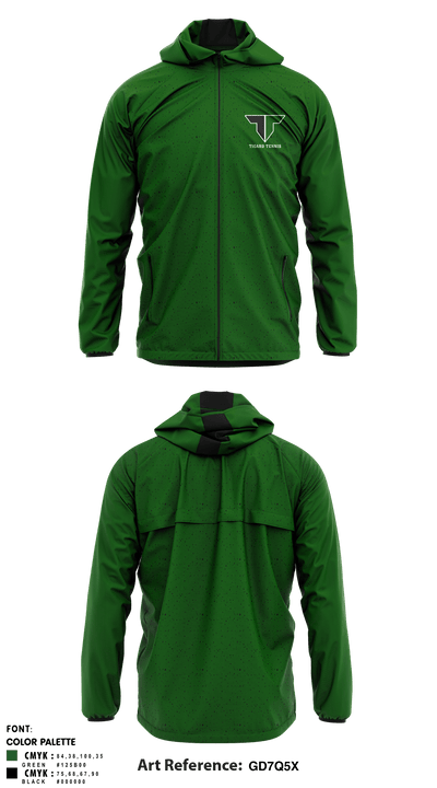 Tigard High School Tennis 55751145 Windbreaker - 1