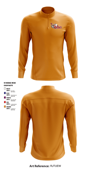 B Buzz Baseball League 70409945 Quarter Zip Jacket - 6