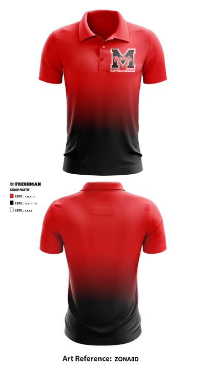 Maryville High School Swimming 87704742 Short Sleeve Performance Polo - 1