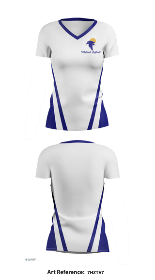 Whitnall softball 21765409 Women's Short Sleeve V-neck Shirt - 1