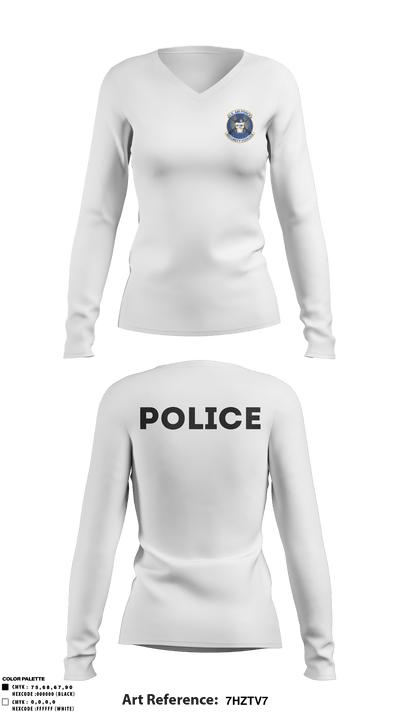 Sfs 72631557 Women's Long Sleeve V-neck Shirt - 15