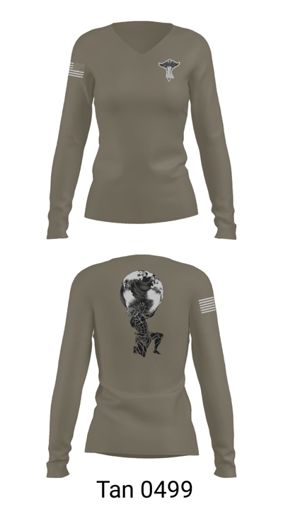 Physical Medicine 83628421 Women's Long Sleeve V-neck Shirt - 38