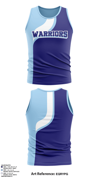 Tank Top, WARRIORS, Track & Field, Teamtime, Team time, sublimation, custom sports apparel, team uniforms, spirit wear, spiritwear, sports uniforms, custom shirts, team store, custom team store, fundraiser sports, apparel fundraiser