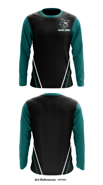 Malibu High School 94594289 Long Sleeve Performance Shirt - 1